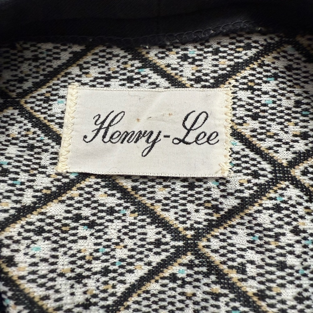 Henry Lee Black White Textured Jacket Open Front Blazer Women’s | See Pics 4 sz - Picture 4 of 5